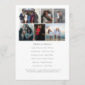 Moderne eenvoudige elegante foto-Memorial Funeral Programma (Achterkant)