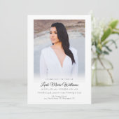 Moderne eenvoudige elegante foto-Memorial Funeral Programma (Staand voorkant)