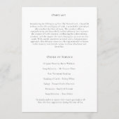 Moderne eenvoudige elegante foto-Memorial Funeral Programma (Achterkant)