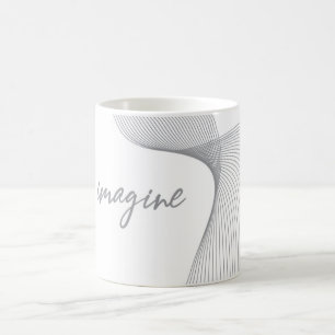 Moderne, eenvoudige, elegante grafische vormgeving koffiemok