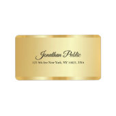 Moderne Eenvoudige Elegante Kalligrafie Script Naa Etiket (Voorkant)