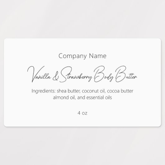 Moderne eenvoudige elegante schoonheidshuidzorg labels (Design 1)