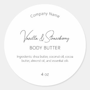 Moderne eenvoudige elegante schoonheidsindustrie ronde sticker