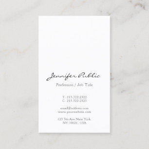 Moderne Eenvoudige Elegante Script Naam Trendy Ver Visitekaartje