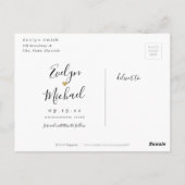 Moderne eenvoudige elegante scriptfoto slaat de da briefkaart (Achterkant)