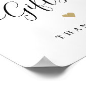 Moderne eenvoudige elegante scriptkaarten en cadea poster (Hoek)