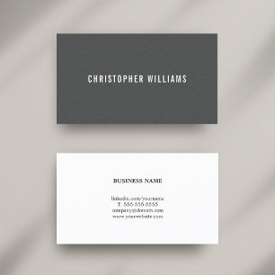Moderne eenvoudige elegante textuur grijs consulta visitekaartje