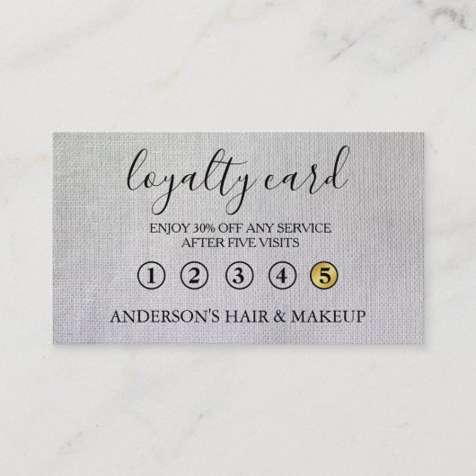 Moderne eenvoudige elegante typografie Loyalty-Kaa Visitekaartje (Voorkant)