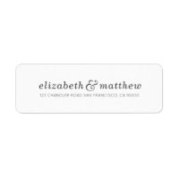 Moderne Eenvoudige elegante Typografie Return Addr