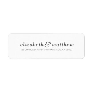 Moderne Eenvoudige elegante Typografie Return Addr Etiket