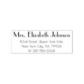 Moderne eenvoudige elegante vlakte voor haar retou 	rubberstempel (Afrduk)