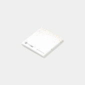 Moderne, eenvoudige faux gold glitter company logo post-it® notes (Schuin)
