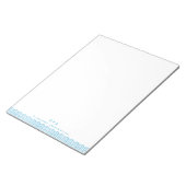 Moderne Eenvoudige Formele Blauwe 3 Monogram Golf Notitieblok (Schuin)