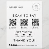 Moderne Eenvoudige Formele Elegante QR Scan om Tek (Voorkant)