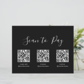 Moderne Eenvoudige Formele Zwarte QR-Scan Om Teken (Staand voorkant)