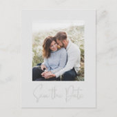 Moderne eenvoudige foto grijs minimalistische kall briefkaart (Voorkant)