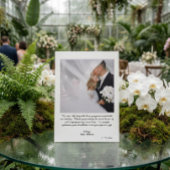 Moderne Eenvoudige Foto Huwelijk Dankkaart Met Not Bedankkaart