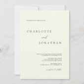 Moderne Eenvoudige foto Ivory Classic Wedding Kaart (Voorkant)