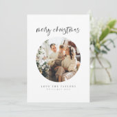 Moderne, eenvoudige foto Kerst Kaart (Staand voorkant)