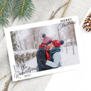Moderne eenvoudige foto Kerst Kaart