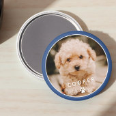 Moderne, eenvoudige foto met elegant chic Paw-foto Magneet