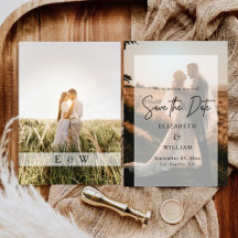 Moderne Eenvoudige Foto Overlay Wedding Save the D