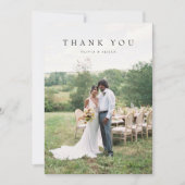 Moderne Eenvoudige Foto Trouwkaart Dank u een opme Bedankkaart (Voorkant)