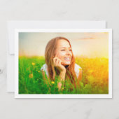 Moderne, eenvoudige foto van Afstuderen Afstuderen Aankondiging (Achterkant)