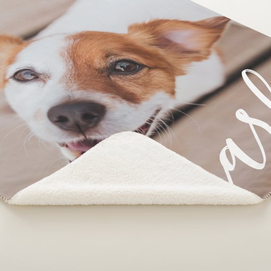 Moderne, eenvoudige foto van elegante grafische fo sherpa deken (3/4)