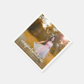 Moderne, eenvoudige foto-verbluffend Afstuderen Servet (Hoek)