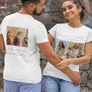 Moderne & Eenvoudige Fotocollage Rouwdienst T-shirt