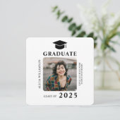 Moderne eenvoudige fotoklasse van 2024 afstuderen aankondiging (Staand voorkant)