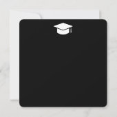 Moderne eenvoudige fotoklasse van zwart afstuderen aankondiging (Achterkant)