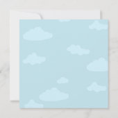 Moderne eenvoudige Funny Stork Gender Neutrale Zwa Aankondiging (Achterkant)