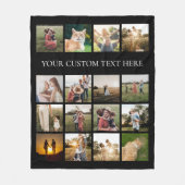 Moderne eenvoudige gepersonaliseerde fotocollage fleece deken (Voorkant)