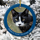 Moderne Eenvoudige Gepersonaliseerde Pet Cat Foto Keramisch Ornament