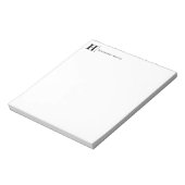 Moderne, eenvoudige, gesplitste zakelijke monogram notitieblok (Gedraaid)