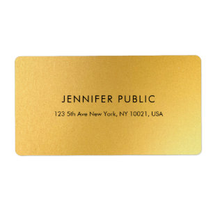 Moderne Eenvoudige Glamour Goud Elegante Gouden Ve Etiket
