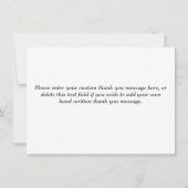 Moderne eenvoudige gouden Sequin Glitter Script Da Bedankkaart (Achterkant)