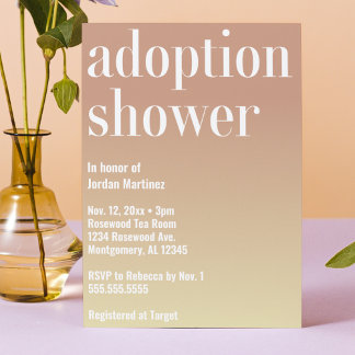 Moderne Eenvoudige Gradiënt Adoptie Baby/Kinderdou Kaart