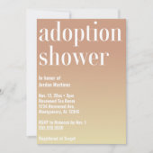 Moderne Eenvoudige Gradiënt Adoptie Baby/Kinderdou Kaart (Voorkant)