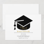 Moderne Eenvoudige Graduation Party Kaart (Voorkant / Achterkant)