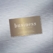 Moderne, eenvoudige grafische Faux Gold QR-code Magnetisch Visitekaartje (Voorbeeld)