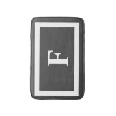 Moderne eenvoudige grijze witte monogram badmat (Voorkant Verticaal)