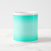 Moderne Eenvoudige groene Turquoise Verloopkleur Extra Grote Beker (Voorkant)