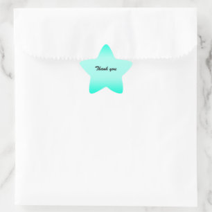 Moderne Eenvoudige groene Turquoise Verloopkleur Ster Sticker