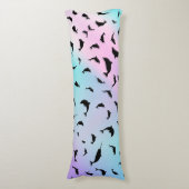 Moderne Eenvoudige haai walvis regenboog gradiënt Lichaamskussen (Voorkant Verticaal)