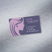 Moderne eenvoudige haarstylist magnetisch visitekaartje (Voorbeeld)