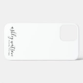 Moderne eenvoudige handgeschreven kalligrafie wit Case-Mate iPhone case (Achterkant (horizontaal))