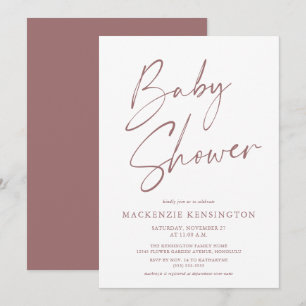 Moderne Eenvoudige handgeschreven Script-Baby show Kaart